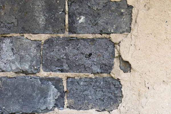 Стара Стіна Шлакових Блоків Крупним Планом Текстура Гранж — стокове фото