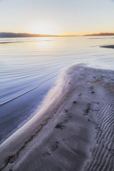 Lago de sal por do sol — Fotografia de Stock