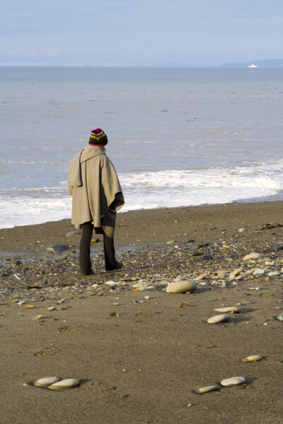 woman on the beach