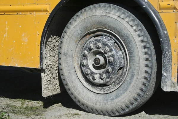 Roue de bus scolaire — Photo