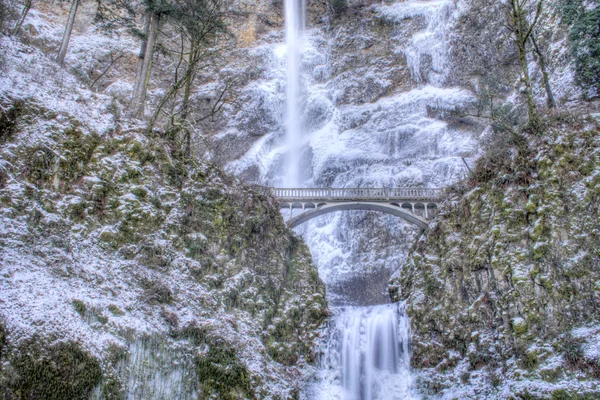 Multnomah Falls congelado — Foto de Stock