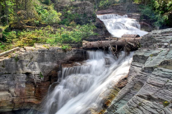 Cascata del Parco Nazionale del Ghiacciaio — Foto Stock