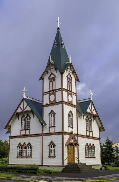 A Igreja em Husavik — Fotografia de Stock