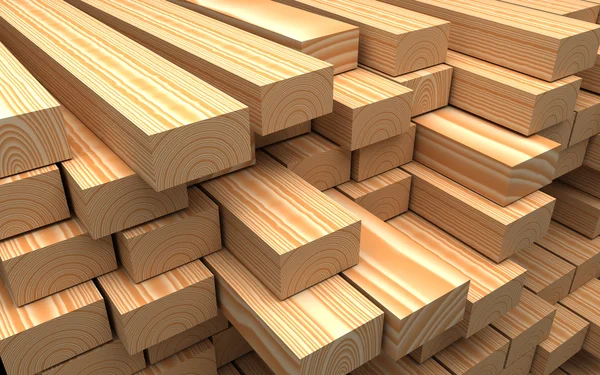 Fechar tábuas de madeira. Ilustração sobre materiais de construção — Fotografia de Stock