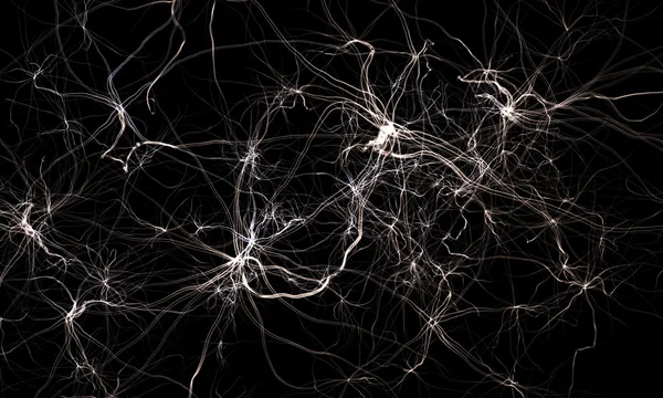 Sistema nervioso o sistema de red abstracto. ciencia 3d ilustración — Foto de Stock