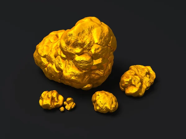Gold nuggets. Finance illustration Royalty Free Stock Images