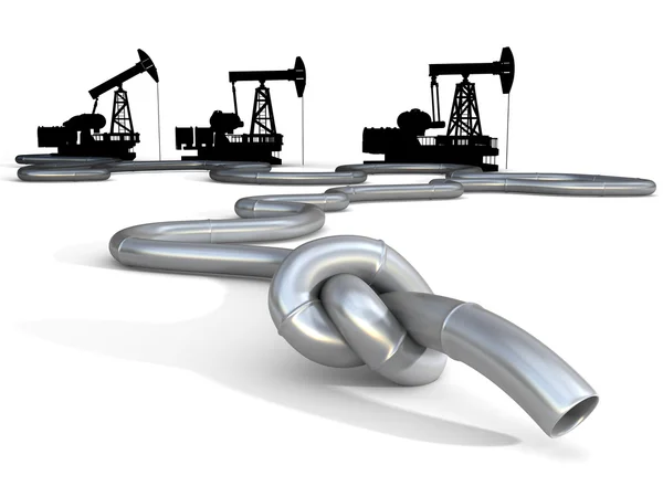 Ropa, plyn, benzín nebo palivové krize. Ilustrace byznysu a politice Royalty Free Stock Obrázky