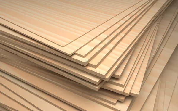 Uppsättning av plywood, industriella illustration — Stockfoto