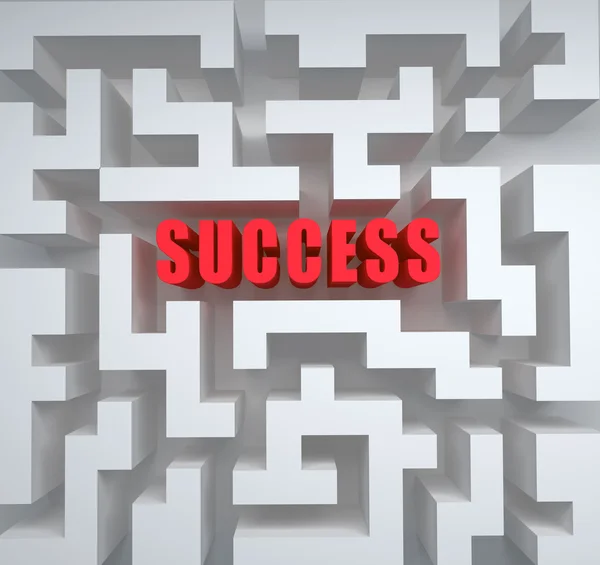 Success in maze of opportunity. Conceptual  illustration Stock Photo