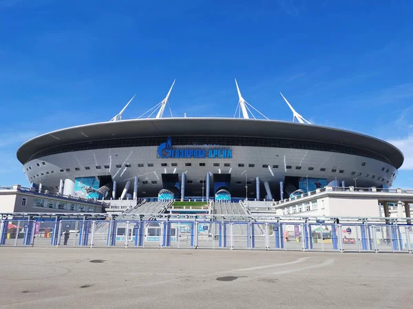 Gazprom Arena Stadium Petersburg Morning Match Day Framework European Football — Stock Photo, Image