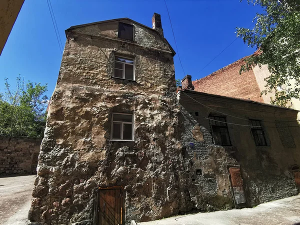 一座市民的房子 用花岗岩巨石建造 一座建于16世纪的城堡 是维堡市最古老的住宅 — 图库照片