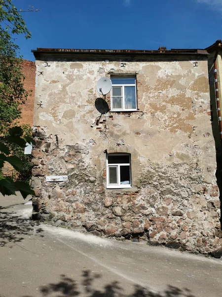 Σπίτι Ενός Πολίτη Χτισμένο Από Γρανίτη Βράχους Ένα Φρούριο Σπίτι — Φωτογραφία Αρχείου