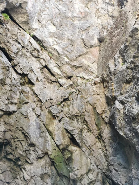 垂直軸の壁 以前は大理石の採掘のために使用 夏の日にルスケアラ山公園で — ストック写真