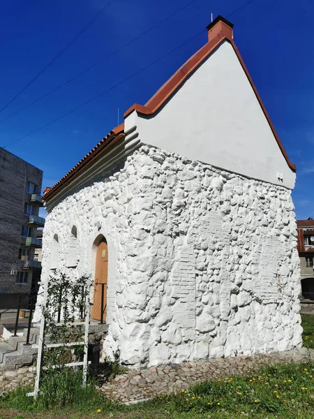 圣灵商人行会的房子 建于14世纪 在一个晴朗的夏日建在维堡市 — 图库照片