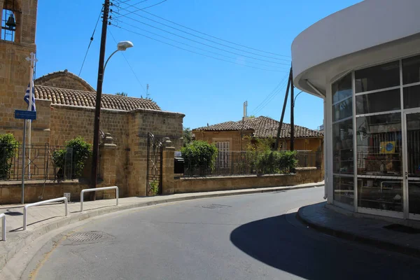 Route Magasin Face Église Sainte Savva Nicosie Chypre — Photo