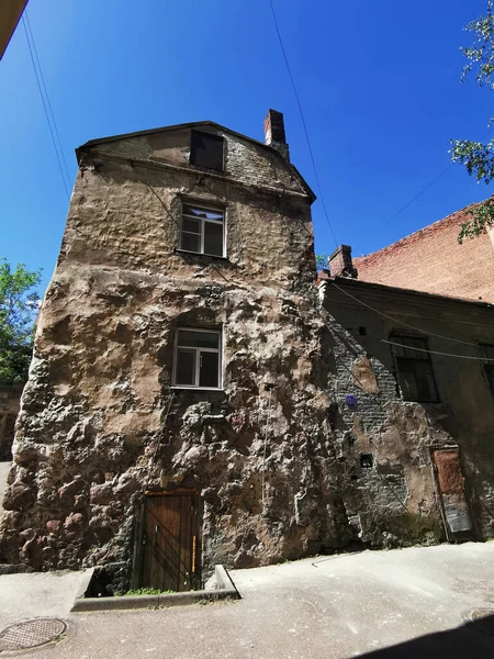 Casa Ciudadano Construida Cantos Rodados Granito Una Casa Fortaleza Construida —  Fotos de Stock