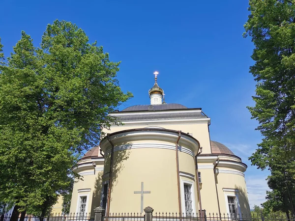 Cathédrale Transfiguration Dans Ville Vyborg Contre Ciel Bleu — Photo