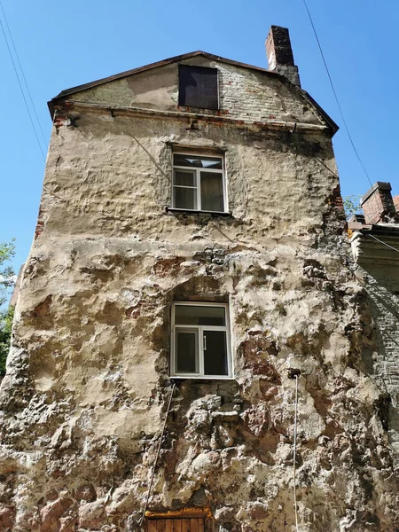 Das Bürgerhaus Aus Granitsteinen Ein Festungshaus Aus Dem Jahrhundert Das — Stockfoto