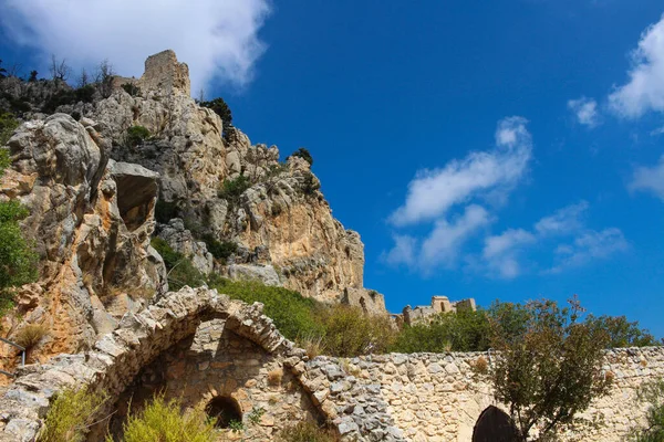 Arcos Piedra Bóvedas Entrada Uno Los Niveles Del Castillo Saint — Foto de Stock