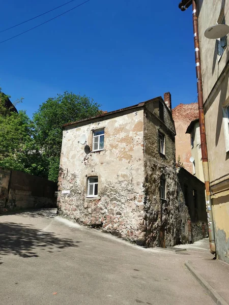 The house of a citizen, built of granite boulders, a fortress house built in the 16th century, the oldest residential building in the city of Vyborg.