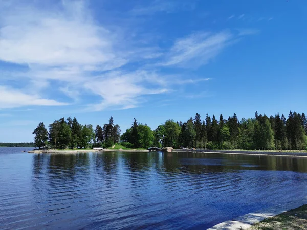 Blick Auf Das Malerische Ufer Der Wyborger Bucht Mit Schönen — Stockfoto