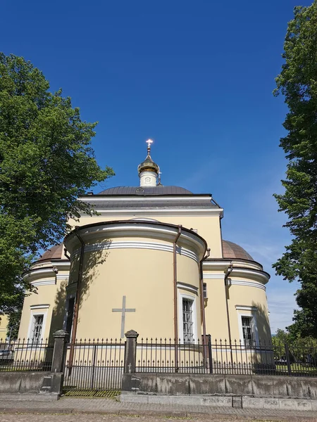 Catedral Transfiguración Ciudad Vyborg Contra Cielo Azul —  Fotos de Stock