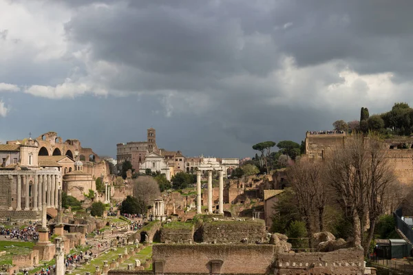 Blick Von Oben Auf Das Forum Romanum Von Der Sonne — Stockfoto