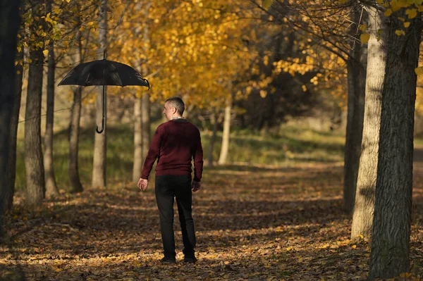 Conceptual Love You Forever Couple Autumn Forest — Stock Photo, Image