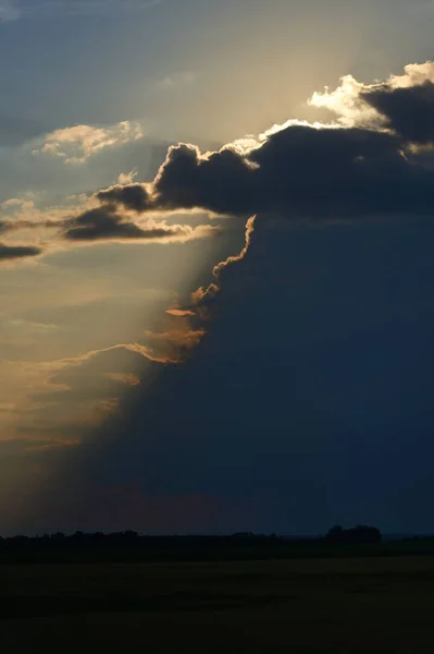 Dramatic Sky Sunset Summer Time — Stock Photo, Image