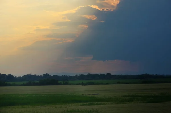 Dramatic Sky Sunset Summer Time — Stock Photo, Image