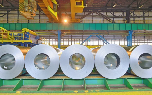 Cold rolled steel coils — Stock Photo, Image