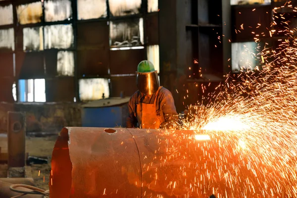 Lasser gebruikt fakkel — Stockfoto