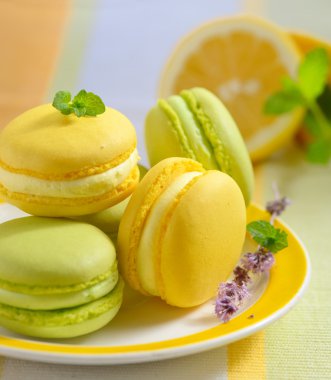 limon ve nane macaroons