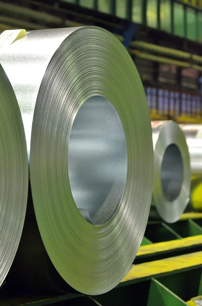 Galvanized steel coil — Stock Photo, Image