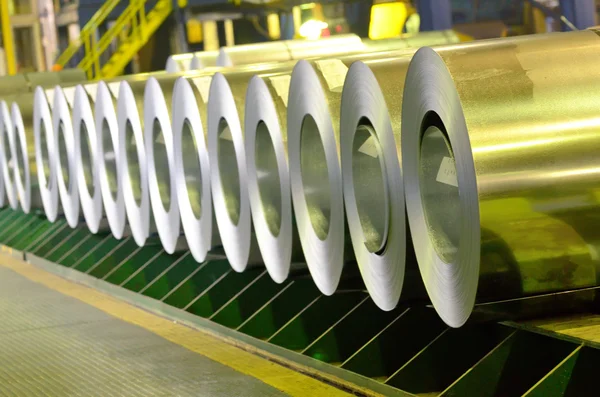 Rolled steel coils — Stock Photo, Image