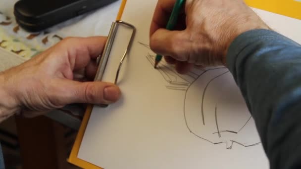 Dibujo a lápiz — Vídeo de stock