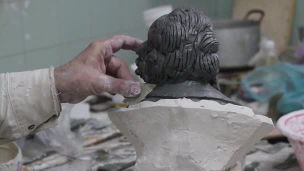 Criação de esculturas — Vídeo de Stock