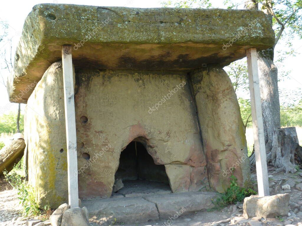 Ancient megalith dolmen. Located in Rossi near Gelendzhik.