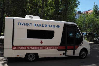 Aşı Noktası. Gezici tıbbi kompleks. Karonavirüse karşı aşı