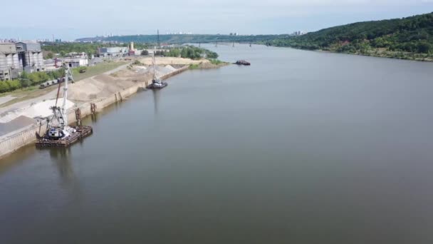 空中写真 コッパーから大きな川の眺め 高品質のフルHd映像 — ストック動画