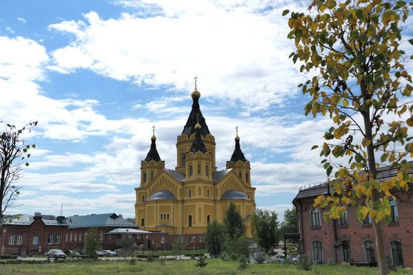 Nižnij Novgorod Rusko Šipka 2021 Katedrála Nejsvětějšího Prince Alexandra Něvského — Stock fotografie