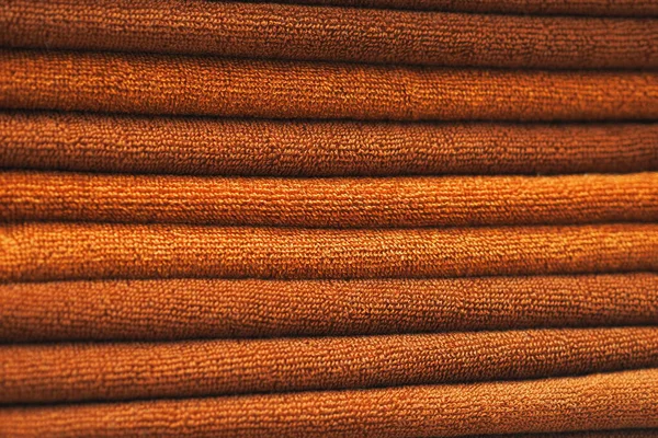Uma Toalha Felpuda Têxteis Para Casa Prateleira Loja Quadro Completo — Fotografia de Stock