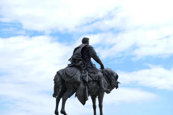 Nizhny Novgorod Russia 2021 Monument Alexander Nevsky Cathedral Strelka Confluence — Stock Photo, Image