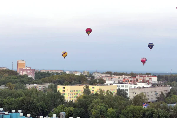 Нижній Новгород Росія 2021 Балонський Аеростат Небі Над Містом Нижній — стокове фото