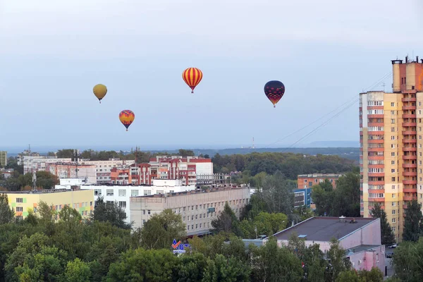 Nyizsnyij Novgorod Oroszország 2021 Léggömb Aerosztát Égen Város Felett Nyizsnyij — Stock Fotó