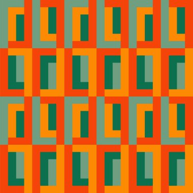 Geometrik mozaik sanat baskısı. Soyut vektör arkaplanı. Yaratıcı grafik tasarım şablonu.