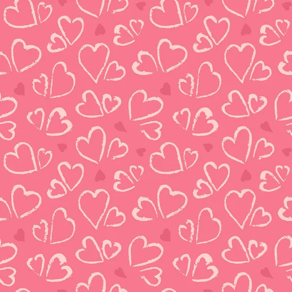 Beautiful Vector illustration. Seamless pattern with hearts. — Stock Vector