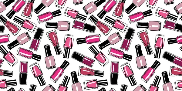 Uppsättning färg nagellack — Stock vektor