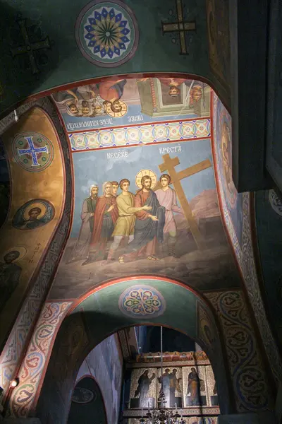 聖書の場面の聖ソフィア大聖堂の丸天井. — ストック写真