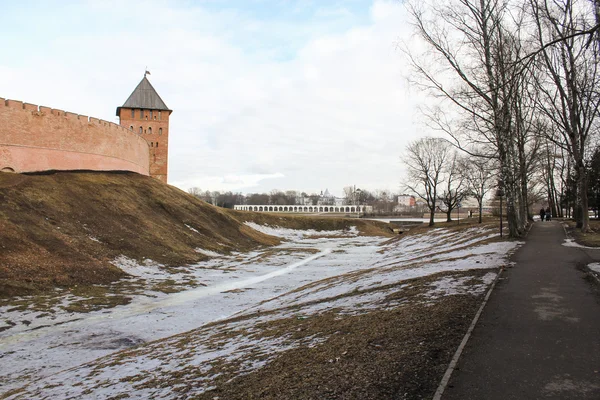 Spring types of Veliky Novgorod. — Stock Photo, Image